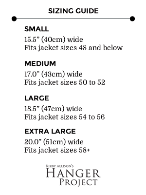 Suit Hanger Sizing Guide